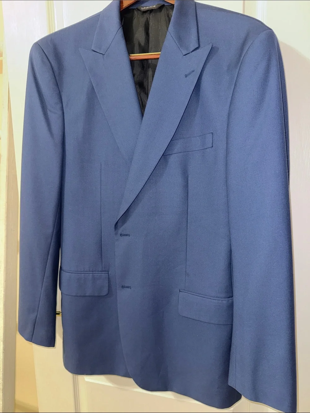 LINEAGE Men's Navy Blue Single-Breasted Blazer 48L NWOT